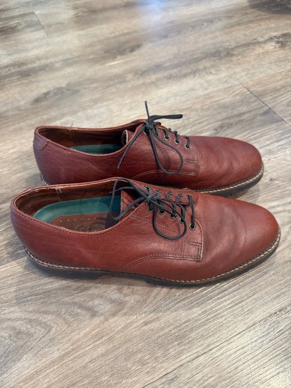 H.S. Trask Brown Men’s Dress Shoes Leather Oxford Mens Lace Up Shoes Size 9